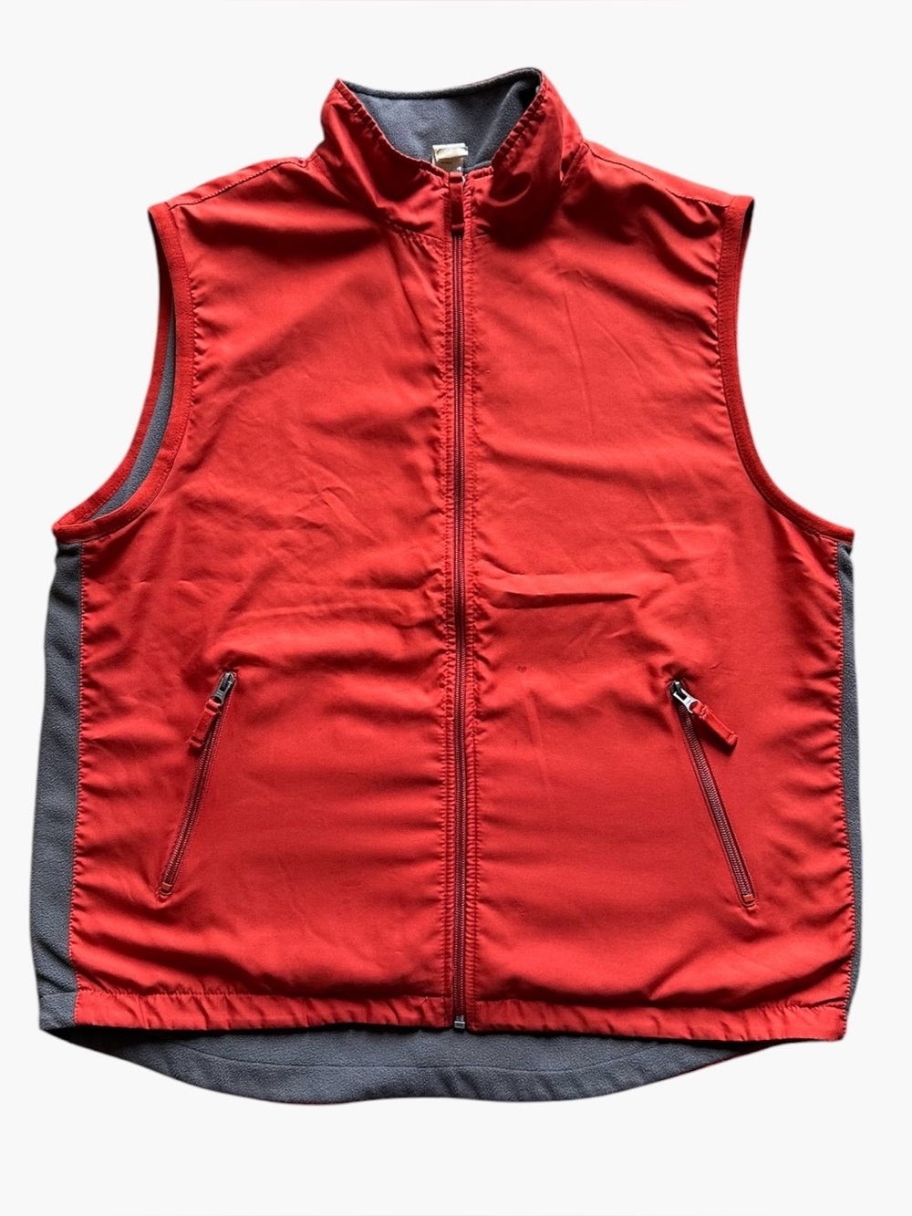 GAP Men’s Large Reversible Fleece Vest Full Zip Outdoor Hiking